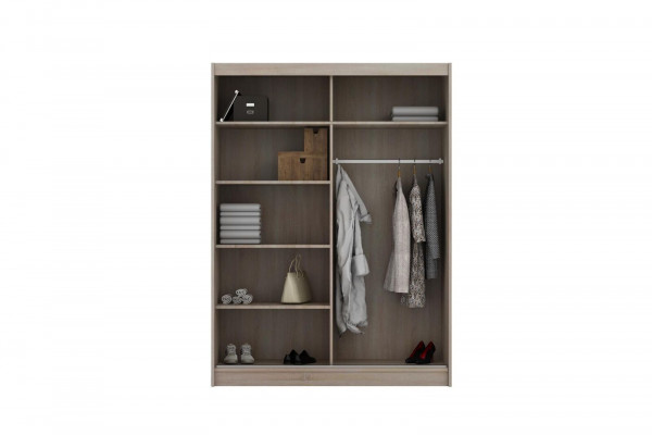 Wardrobe Closet Tall Cabinet Modern Beige Wood Cabinets Bedroom New