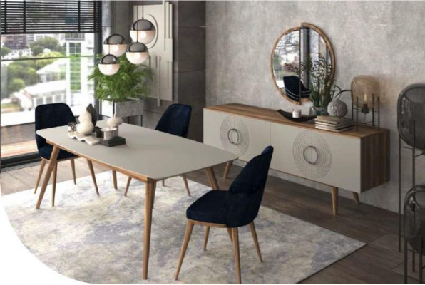 Luxury dining group table with chairs dining room furniture modern dining room set