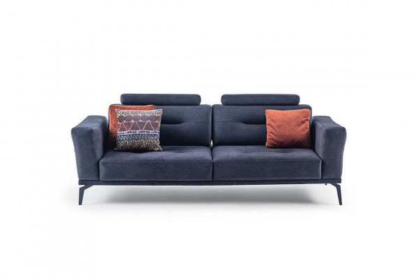 3-seater Gray Modern Design Luxury Fabric Sofa Living Room Three-seater Sofa