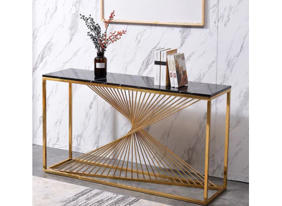 Designer luxury console table console tables wood metal design gold