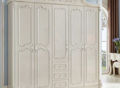 Classic Baroque Antique Style Wardrobe Solid Wood Cabinets New