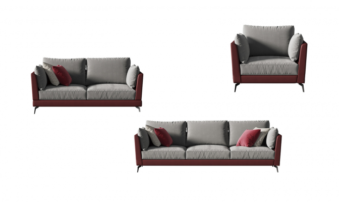 Sofa set 3+2+1 seater fabric textile living landscape sofas couches upholstery