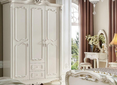 Classic style wardrobe solid wood closets wardrobe baroque new