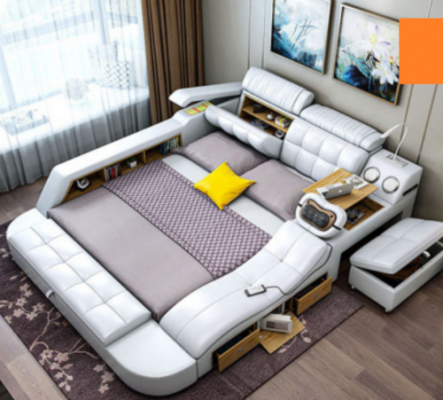 Bed Multifunction - Safe - Heating Lounger - USB - Sound Double Beds