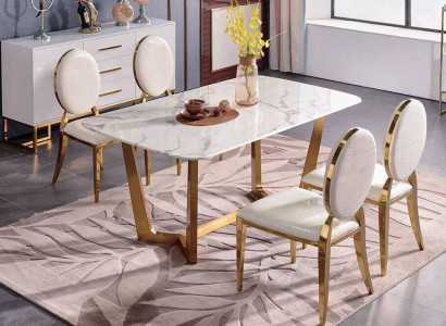 Dining table modern table dining room set 4x chair set 5-piece set