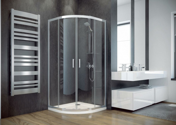 Exclusive shower enclosure quarter-circle corner shower glass partition