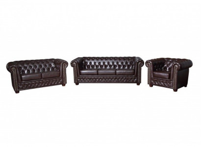 Chesterfield Sofa Set 3+2+1 Yorki Couch Upholstery Set Sofas New