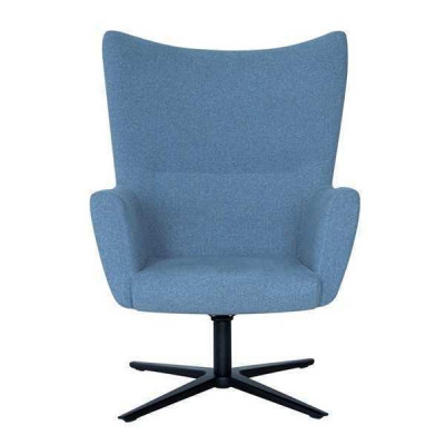 Blue armchair wingback chair designer 1-seater modern cocktail chair