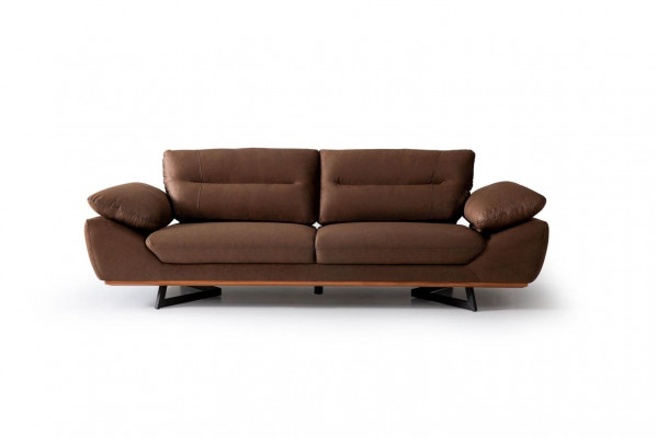 Modern designer sofa 3-seater 240cm XXL couch upholstery sofas design brown