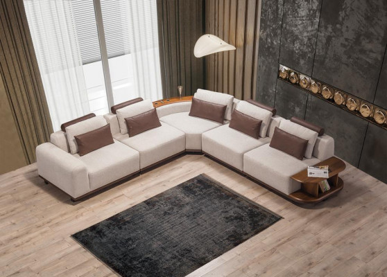 Beige modular sofa designer corner sofas L-shaped couches living room furniture new