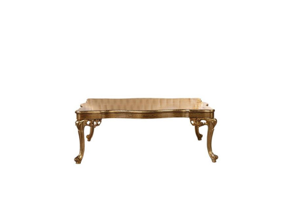 Baroque Rococo solid wood gold coffee table for the living room