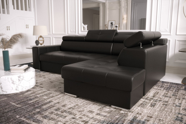 Sectional sofa L shape couch upholstery living room couches sofas modern black design