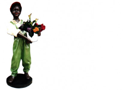 Design Flower Vendor Figure Statue Sculpture Figures Sculptures Decoration 7059