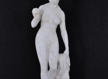 Antique Marble Style Statue Eve with Apple XXL Figure Statue Sculpture Decor PG0346