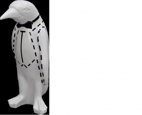 XXL Design 67cm Penguin Luxury Figure Sculpture Handcrafted Animal Sculptures Figures