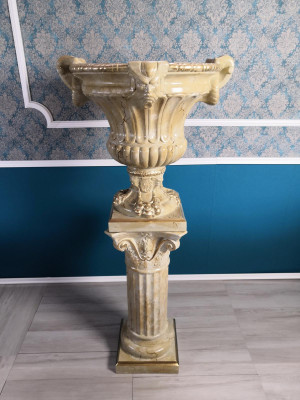 XXL Vase Table Decoration Decorative Vases 69cm Antique Style Sculpture Figure Goblet Rome