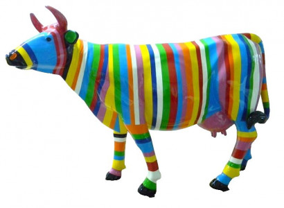 Abstract Hand-Painted Figure Cow Statue Garden Decoration Statues Figures