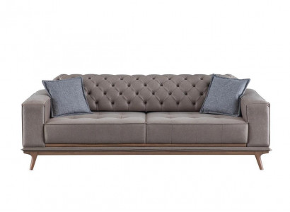 Sofa 4-seater design sofas upholstered gray textile relax seating furniture modern