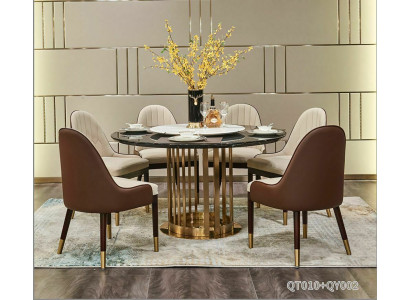 Stainless Steel Dining Table Round Table Design Luxury Italian Furniture Round