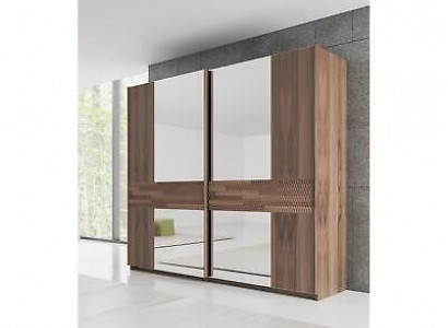 Luxury Wooden Wardrobe Modern Bedroom Design Wardrobe with Glass Doors