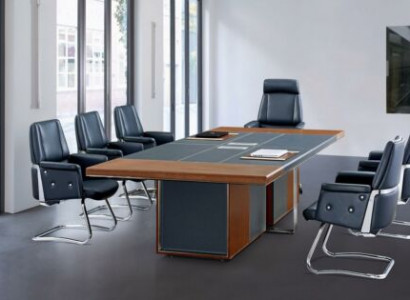 Modern XXL Office Conference Table Wood Dining Room Decor Meetings