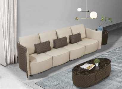 Sofa Couch Upholstery Sofas 4-Seater Textile large XXL Living Room Couches Leather