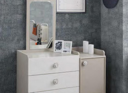 Dresser with mirror children's room modern furniture wood design youth room white new