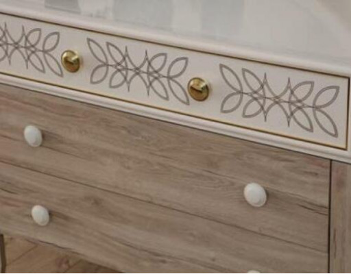 Modern Wooden Dressing Table with Mirror Console Set Bedroom