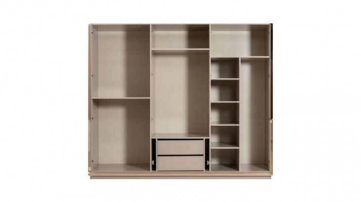 Wardrobe Wooden Wardrobe Modern Cloakroom Wardrobe Beige Wardrobe