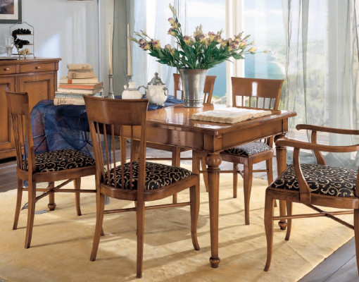 Furniture Furnishing Group Table + 4 Chair Set 5-piece Dining Table Suite Dining Room