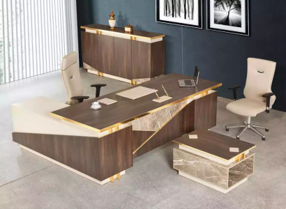 Home office furniture corner desk luxury office cabinet coffee table 3-piece set