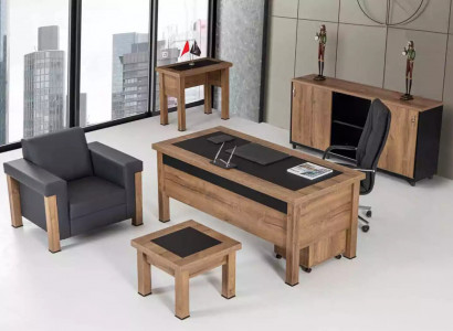 Designer Office Work Room Set Desk Cabinet Complete Set Furniture 4 pcs