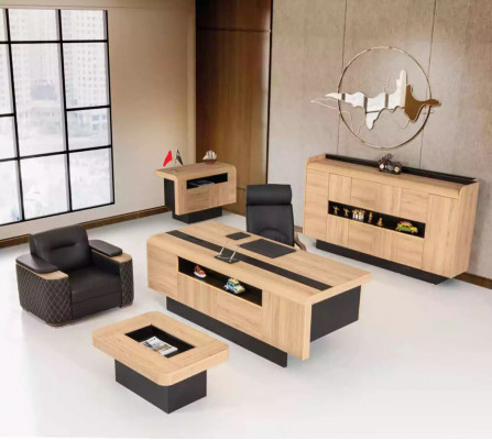 Designer wooden desk, office furniture, luxury tables, office, new