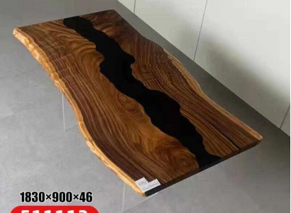 Epoxy Resin Flow Table Real Wood Black Water Tables Epoxy Furniture New