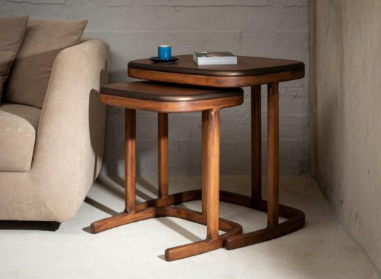 Brown side table set living room coffee table ensemble coffee tables