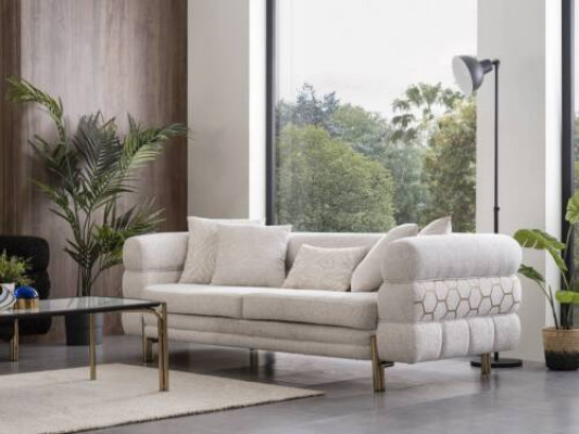 White three-seater luxury 3-seater living room designer furniture sofas