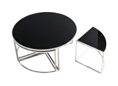 Black Complete Coffee Tables Side Tables Sofa Tables 5 pieces