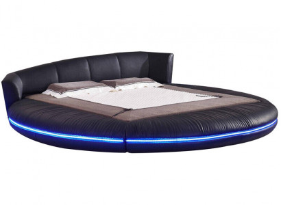 Round design beds leather round bed double luxury hotel frame sleep immediately