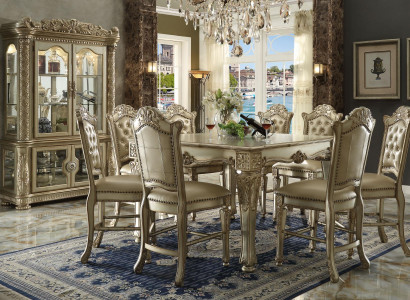 Dining room dining set classic set dining table 6x Chesterfield armchairs