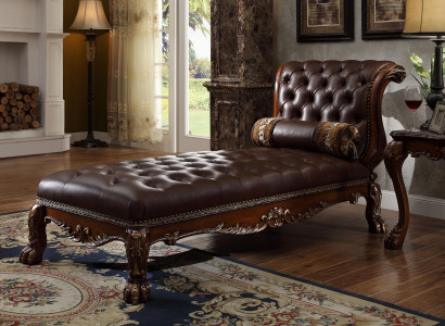 Chaises longues Chesterfield Lounger Ottoman Chaise Sofa Couch Chesterfield