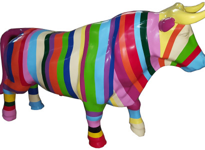 Abstract figure cow design loft colorful sculptures figures handicraft decoration