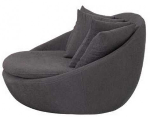 Armchair Upholstery Seat Modern Design Gray Lounge Luxury Living Room Club