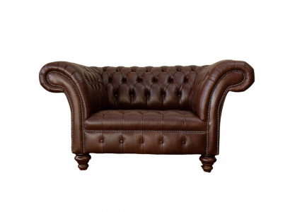 Chesterfield Sofa Living Room Sofas Couch Upholstery Leather Modern 1.5-Seater