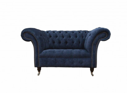 Chesterfield Sofa 1.5-Seater Designer Couches Couch Fabric Upholstery Textile