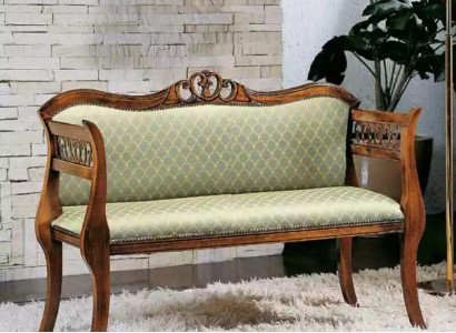 Classic bank luxury upholstered bench living room seating two-seater