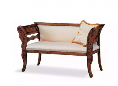 Classic solid wood upholstered bench living room furniture two-seater new