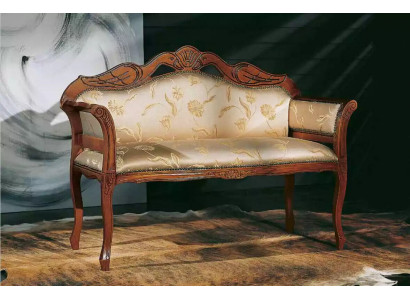 Classic Baroque Upholstered Bench Luxury Two-Seater Furniture