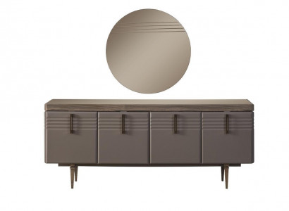 Sideboard dresser gray cabinet mirror dresser wood set dresser