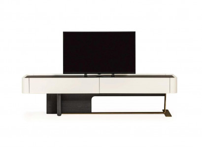 Sideboard RTV Lowboard TV Stand Cabinet Wood White Living Room Modern