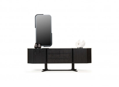 Sideboard Group Sideboard with Mirror Dresser Cabinet Black Set